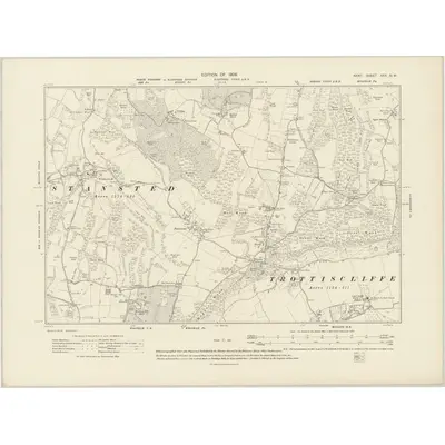 1907 Map of Kent XXX.NW, 1909 Print