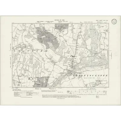 1907 Map of Kent XXX.NW, 1933 Print