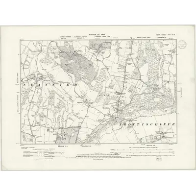 1907 Map of Kent XXX.NW, 1939 Print