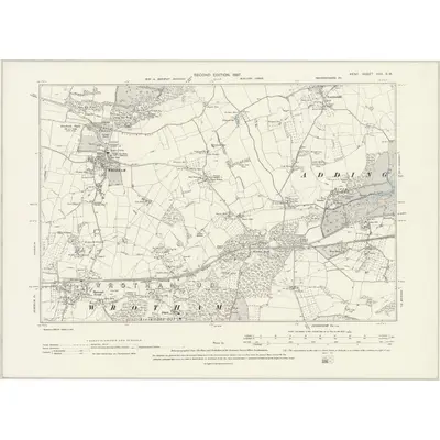 1895 Map of Kent XXX.SW, 1897 Print