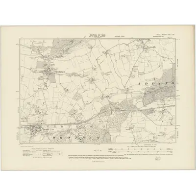 1907 Map of Kent XXX.SW, 1909 Print
