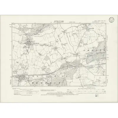 1907 Map of Kent XXX.SW, 1933 Print
