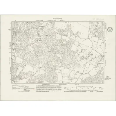 1932 Map of Kent XXXI.NE, 1935 Print