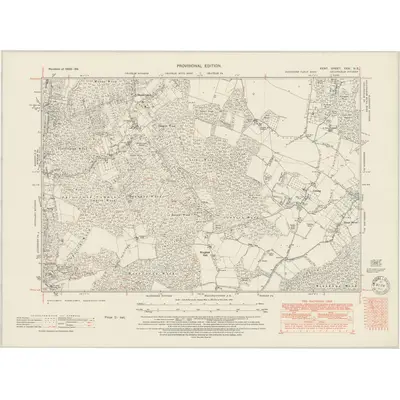 1938 Map of Kent XXXI.NE, 1950 Print