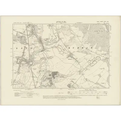 1907 Map of Kent XXXI.NW, 1910 Print