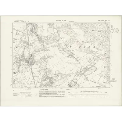 1933 Map of Kent XXXI.NW, 1936 Print