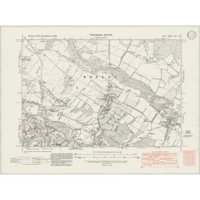 1938 Map of Kent XXXI.SE, 1946 Print