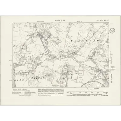 1931 Map of Kent XXXI.SW, 1935 Print