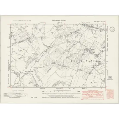 1938 Map of Kent XXXII.NE, 1946 Print