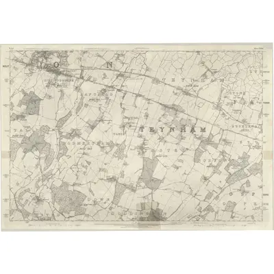 1865 Map of Kent XXXIII, 1872 Print