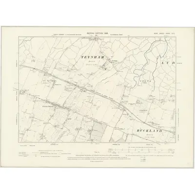 1896 Map of Kent XXXIII.NE, 1898 Print