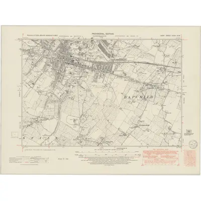 1947 Map of Kent XXXIII.NW, 1950 Print