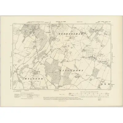 1906 Map of Kent XXXIII.SW, 1909 Print