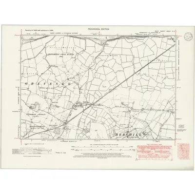 1938 Map of Kent XXXIV.NE, 1946 Print