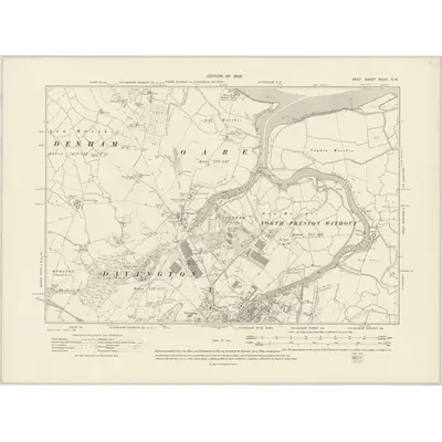 1906 Map of Kent XXXIV.NW, 1909 Print