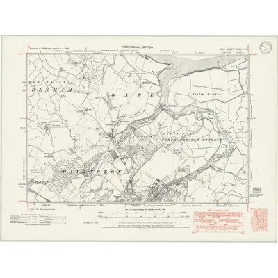 1938 Map of Kent XXXIV.NW, 1946 Print