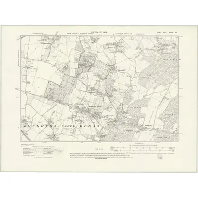 1906 Map of Kent XXXIV.SE, 1908 Print
