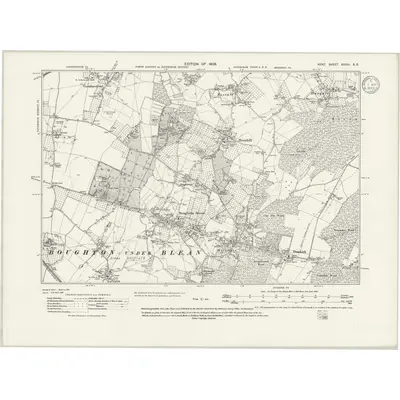 1906 Map of Kent XXXIV.SE, 1933 Print