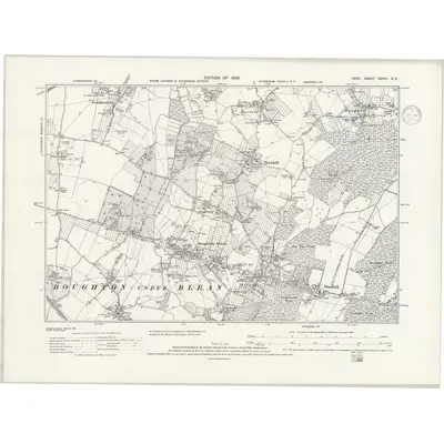 1906 Map of Kent XXXIV.SE, 1938 Print
