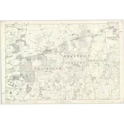 1869 Map of Kent XXXIX, 1871 Print