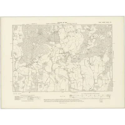 1907 Map of Kent XXXIX.SE, 1910 Print