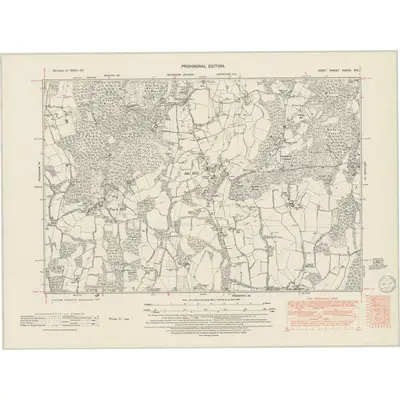 1936 Map of Kent XXXIX.SE, 1950 Print