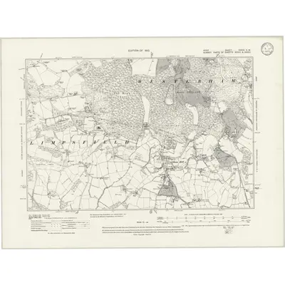 1907 Map of Kent XXXIX.SW, 1933 Print