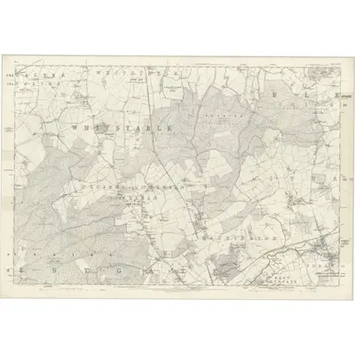 1872 Map of Kent XXXV, 1877 Print