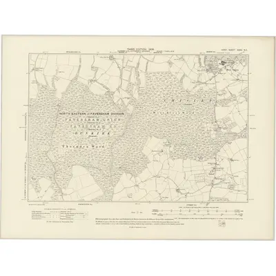 1906 Map of Kent XXXV.NE, 1908 Print
