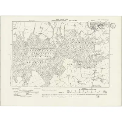 1906 Map of Kent XXXV.NE, 1933 Print