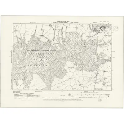 1906 Map of Kent XXXV.NE, 1938 Print