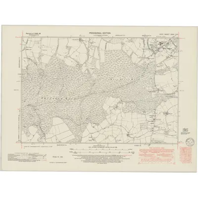 1938 Map of Kent XXXV.NE, 1949 Print