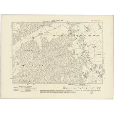1906 Map of Kent XXXV.SW, 1908 Print