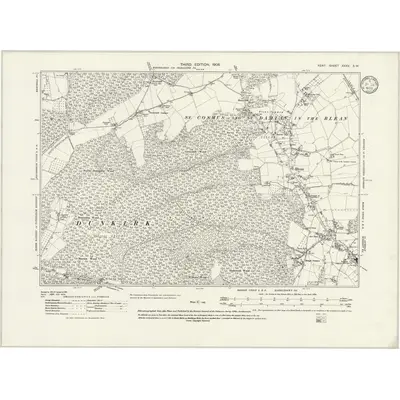 1906 Map of Kent XXXV.SW, 1933 Print