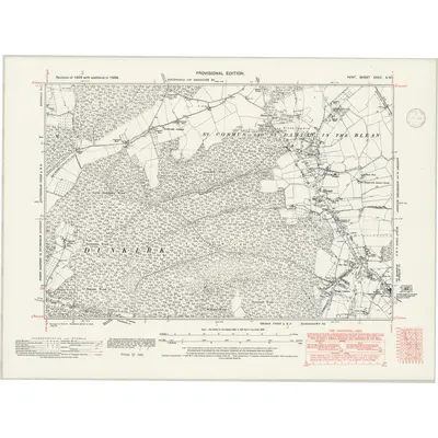 1938 Map of Kent XXXV.SW, 1946 Print