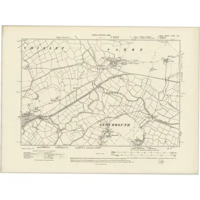 1906 Map of Kent XXXVI.NE, 1908 Print