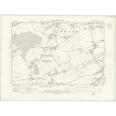 1906 Map of Kent XXXVI.NW, 1939 Print