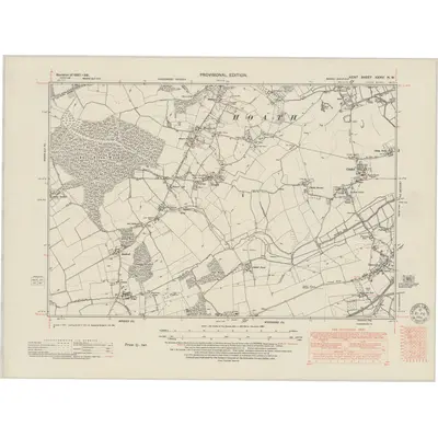 1937 Map of Kent XXXVI.NW, 1951 Print