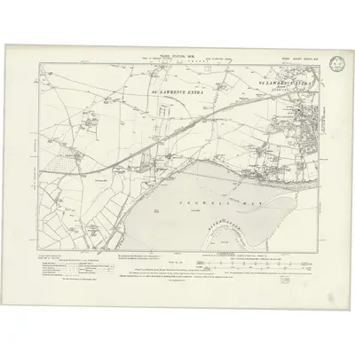 1905 Map of Kent XXXVII.NE, 1933 Print