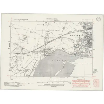 1938 Map of Kent XXXVII.NE, 1946 Print