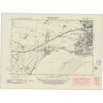 1947 Map of Kent XXXVII.NE, 1951 Print