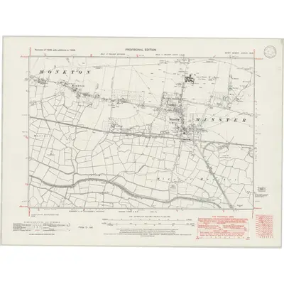 1938 Map of Kent XXXVII.NW, 1946 Print