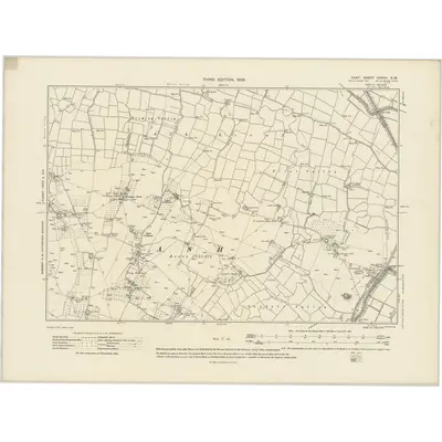 1905 Map of Kent XXXVII.SW, 1908 Print