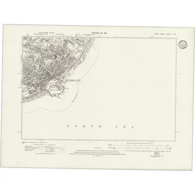 1931 Map of Kent XXXVIII.NW, 1933 Print