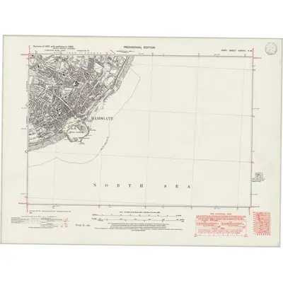 1938 Map of Kent XXXVIII.NW, 1946 Print