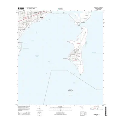 2015 Map of Key Biscayne, 2015 Print