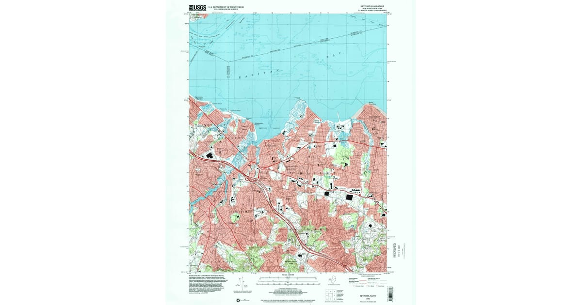 Keyport Building Map 1995 Map of Keyport, NJ — High-Res | Pastmaps