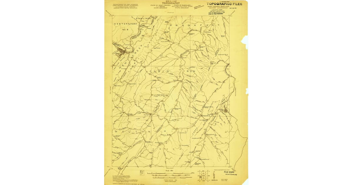 1921 Map of Keyser, WV — High-Res | Pastmaps