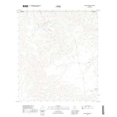 2019 Map of Kickapoo Caverns, 2019 Print