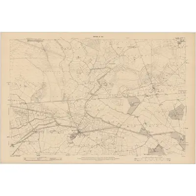 1908 Map of Kildare - Sheet 13, 1911 Print